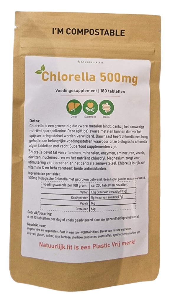 [10018] Chlorella 500mg 180 tabletten