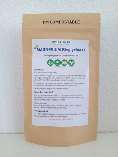 [7141225584296] Magnesiumbisglycinaat poeder 200 gr